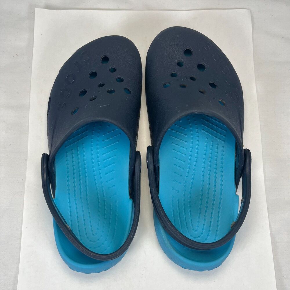 Crocs Electro Clogs Casual Comfort Shoes Blue Youth Boys 12 - Picture 3 of 7